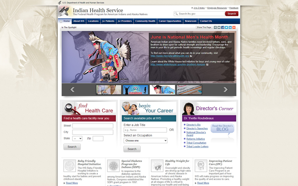 IHS home page